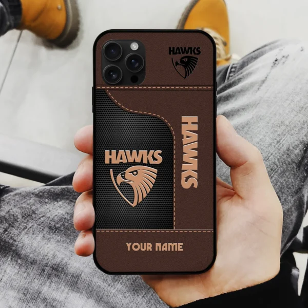 AFL Hawthorn Hawkss Phone Case – Dustproof, Scratch & Shock Resistant – HOAFL220725PC01HAW - Image 2
