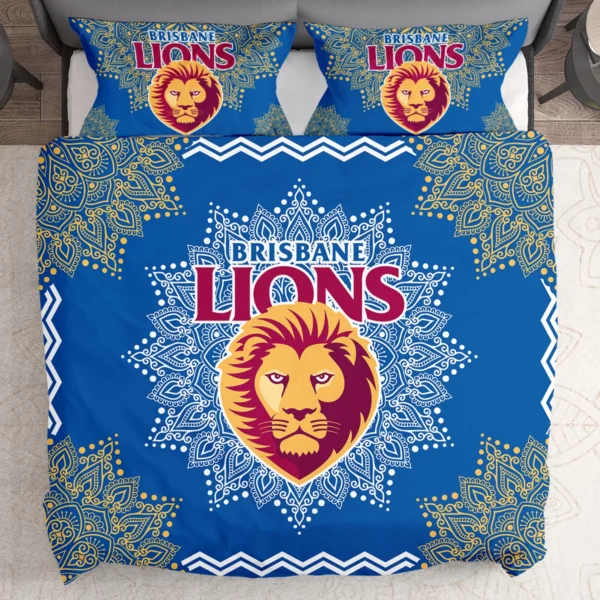 AFL Brisbane Lions Bedding Set Gift For Fans – HOAFL090725BD01BL - Image 2