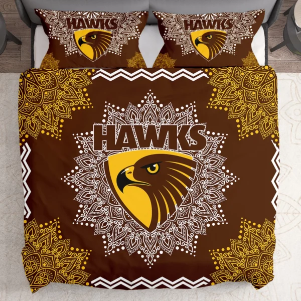 AFL Hawthorn Hawks Bedding Set Gift For Fans – HOAFL090725BD01HAW - Image 2