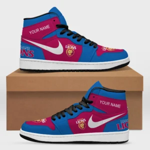 AFL Brisbane Lions Air Jordan 1 High Custom Gift For Fans – HOAFL240725AJ01BL - Black