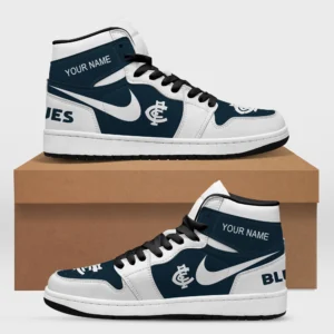 AFL Carlton Blues Air Jordan 1 High Custom Gift For Fans – HOAFL240725AJ01CARL - Black