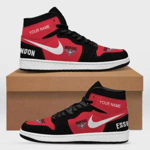 AFL Essendon Bombers Air Jordan 1 High Custom Gift For Fans – HOAFL240725AJ01ESS - Black