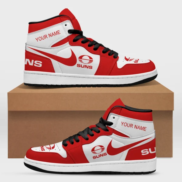 AFL Gold Coast SUNS Air Jordan 1 High Custom Gift For Fans – HOAFL240725AJ01GCFC - Black