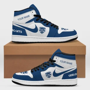 AFL Geelong Cats Air Jordan 1 High Custom Gift For Fans – HOAFL240725AJ01GEEL - Black