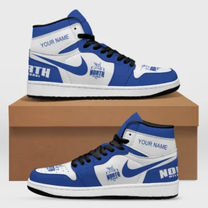 AFL North Melbourne Kangaroos Air Jordan 1 High Custom Gift For Fans – HOAFL240725AJ01NMFC - Black