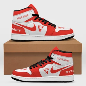 AFL Sydney Swans Air Jordan 1 High Custom Gift For Fans – HOAFL240725AJ01SYD - Black