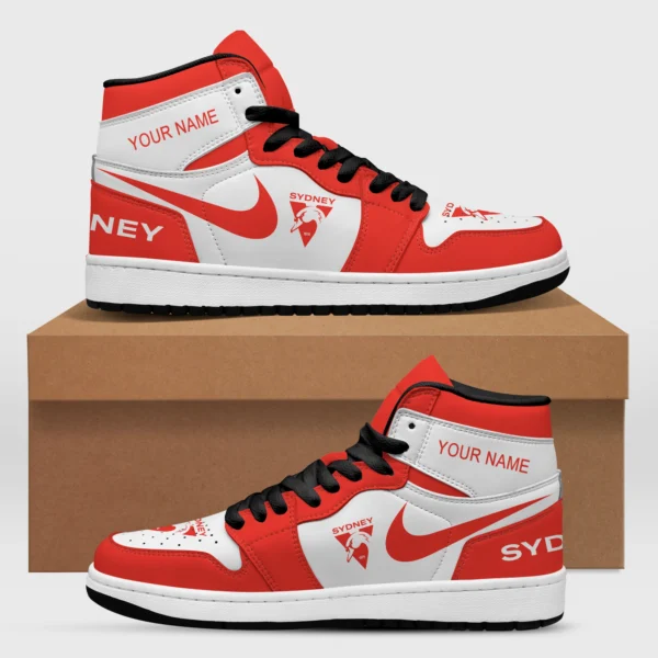 AFL Sydney Swans Air Jordan 1 High Custom Gift For Fans – HOAFL240725AJ01SYD - Black