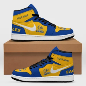 AFL West Coast Eagles Air Jordan 1 High Custom Gift For Fans – HOAFL240725AJ01WCE - Black