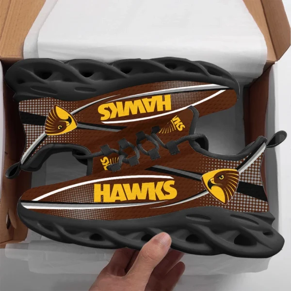 AFL Hawthorn Hawks Max Soul Shoes Gift For Fans – HOAFL210725MS01HAW - Black
