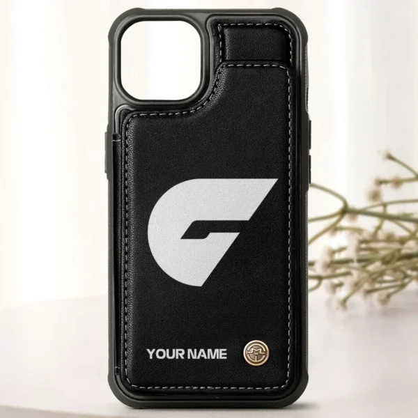 AFL GWS Giants Personalized Name - Leather Flip Wallet Phone Case HOAFL010725LPC02GWS - Black - Image 3