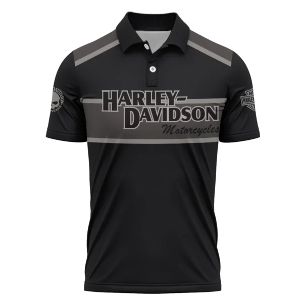 Harley-Davidson Motorcycle Exclusive Logo Polo Shirt QTHD010725A3-PL - Image 2