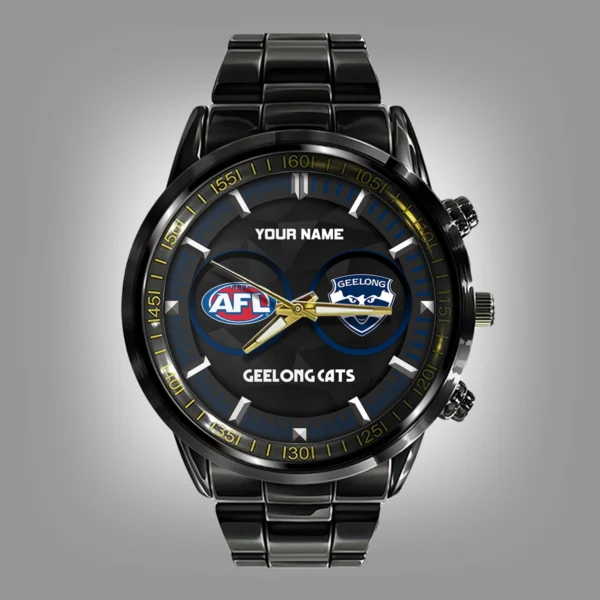 AFL Geelong Cats Stainless Steel Watch Gift For Fans – HOAFL210725WA01GEEL - Image 2