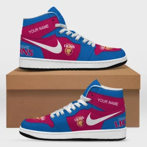 AFL Brisbane Lions Air Jordan 1 High Custom Gift For Fans – HOAFL240725AJ01BL - White