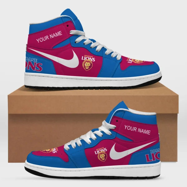 AFL Brisbane Lions Air Jordan 1 High Custom Gift For Fans – HOAFL240725AJ01BL - White