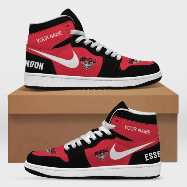 AFL Essendon Bombers Air Jordan 1 High Custom Gift For Fans – HOAFL240725AJ01ESS - White