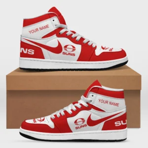 AFL Gold Coast SUNS Air Jordan 1 High Custom Gift For Fans – HOAFL240725AJ01GCFC - White