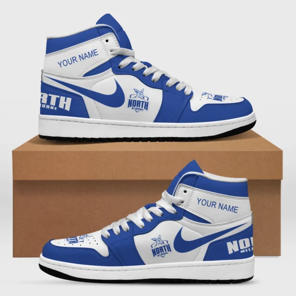 AFL North Melbourne Kangaroos Air Jordan 1 High Custom Gift For Fans – HOAFL240725AJ01NMFC - White