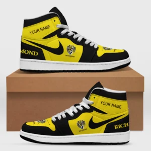 AFL Richmond Tigers Air Jordan 1 High Custom Gift For Fans – HOAFL240725AJ01RICH - White