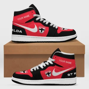 AFL St Kilda Saints Air Jordan 1 High Custom Gift For Fans – HOAFL240725AJ01STK - White