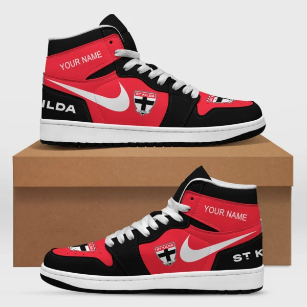 AFL St Kilda Saints Air Jordan 1 High Custom Gift For Fans – HOAFL240725AJ01STK - White