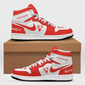 AFL Sydney Swans Air Jordan 1 High Custom Gift For Fans – HOAFL240725AJ01SYD - White