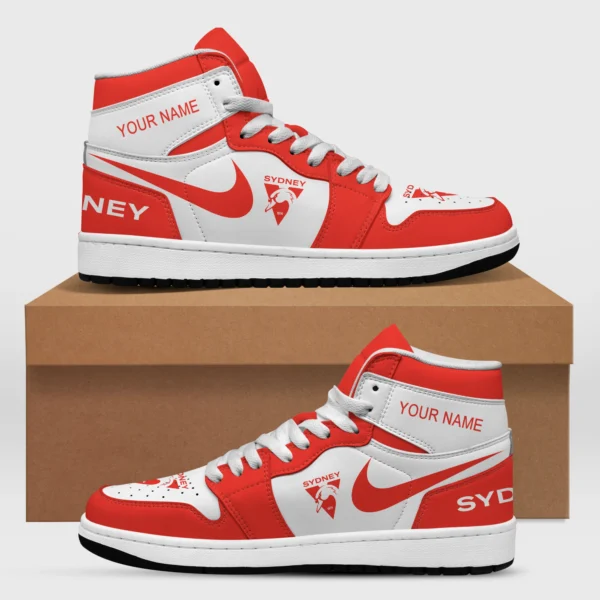 AFL Sydney Swans Air Jordan 1 High Custom Gift For Fans – HOAFL240725AJ01SYD - White