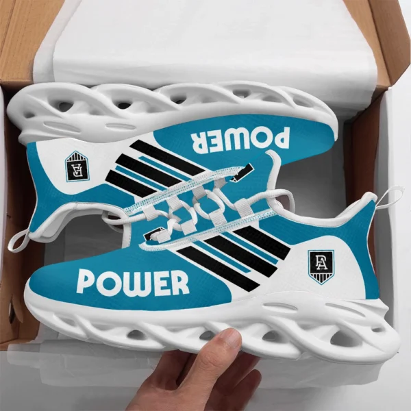 AFL Port Adelaide Power Max Soul Shoes Gift For Fans – HOAFL250725MS01PORT - White - Image 2