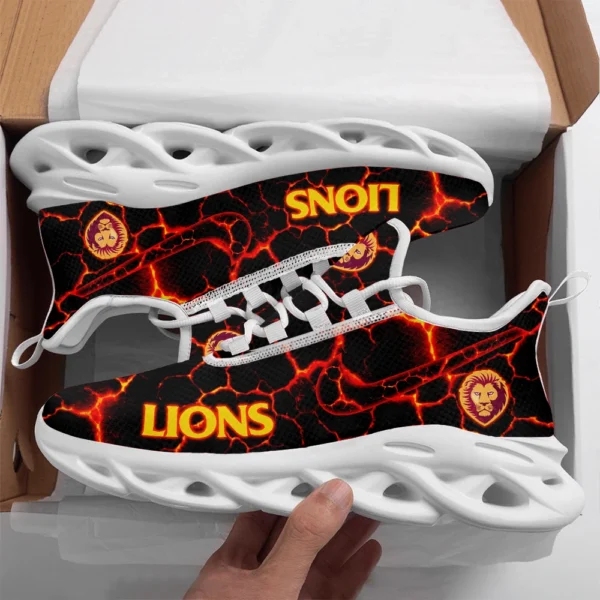 AFL Brisbane Lions Max Soul Shoes Gift For Fans – HOAFL250725MS02BL - White - Image 2