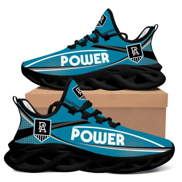 AFL Port Adelaide Power Max Soul Shoes Gift For Fans – HOAFL210725MS01PORT - Black - Image 2