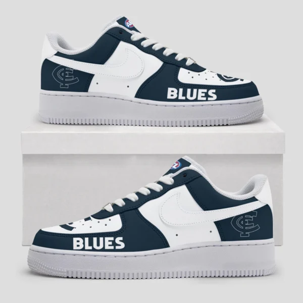 AFL Carlton Blues Custom Air Low-Top Sneakers Gift For Fans – HOAFL100725AF01CARL - Image 2