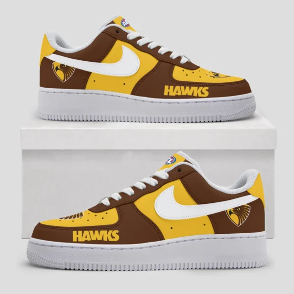 AFL Hawthorn Hawks Custom Air Low-Top Sneakers Gift For Fans – HOAFL100725AF01HAW - Image 2