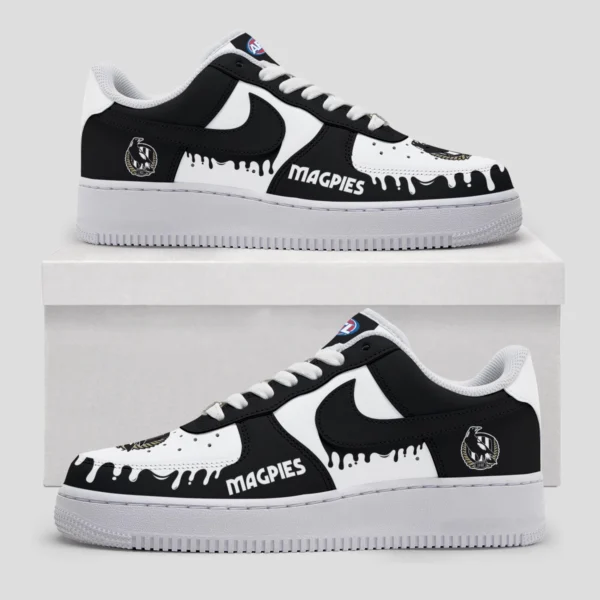 AFL Collingwood Magpies Custom Air Low-Top Sneakers Gift For Fans – HOAFL110725AF01COLL - Image 3