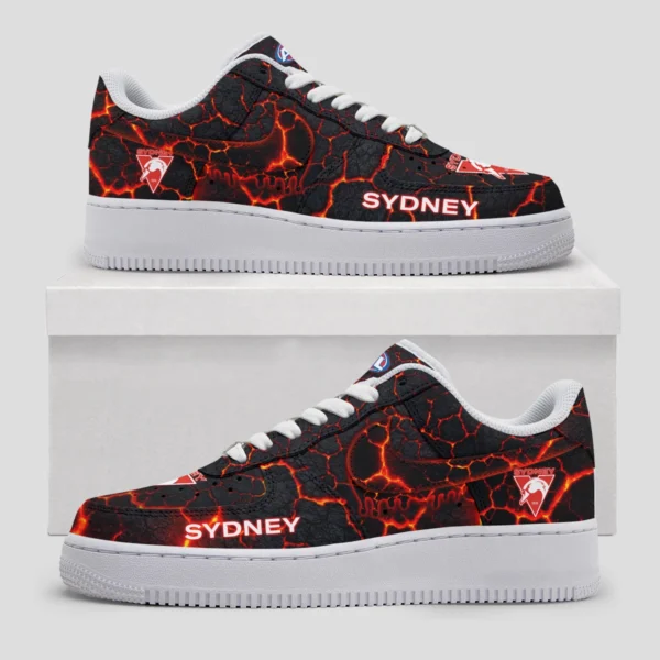 AFL Sydney Swans Custom Air Low-Top Sneakers Gift For Fans – HOAFL120725AF01SYD - Image 3