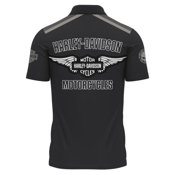 Harley-Davidson Motorcycle Exclusive Logo Polo Shirt QTHD010725A3-PL - Image 3