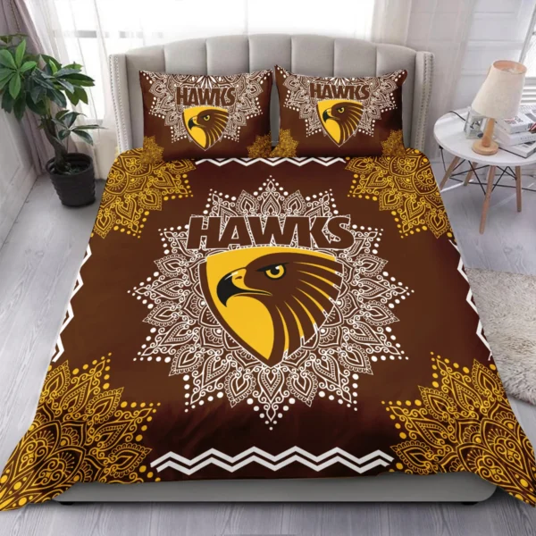 AFL Hawthorn Hawks Bedding Set Gift For Fans – HOAFL090725BD01HAW - Image 3