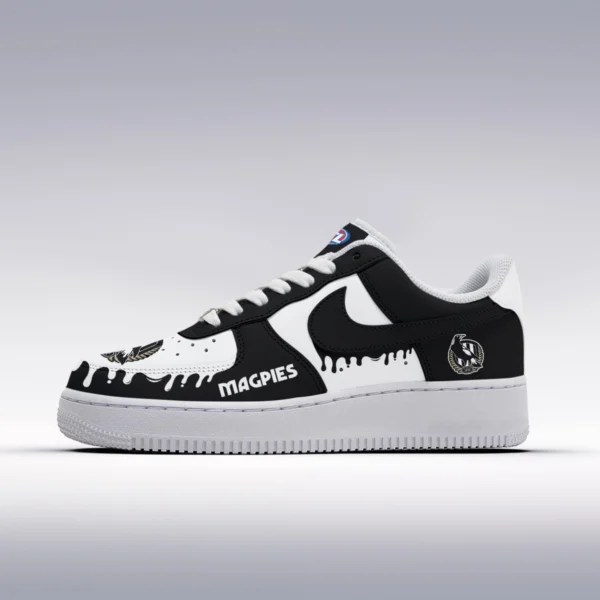 AFL Collingwood Magpies Custom Air Low-Top Sneakers Gift For Fans – HOAFL110725AF01COLL - Image 2