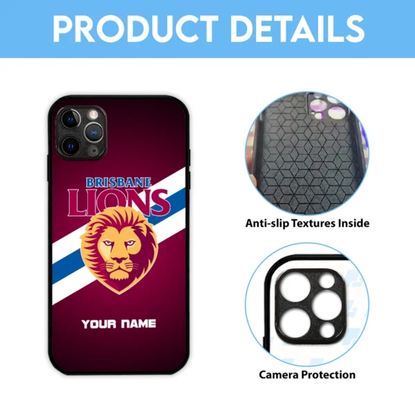 AFL Brisbane Lions Phone Case – Dustproof, Scratch & Shock Resistant – HOAFL020725PC01BL - Image 6