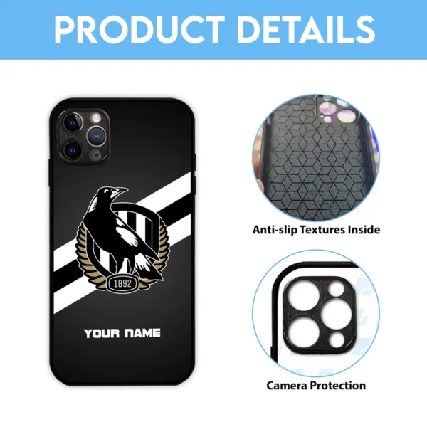 AFL Collingwood Magpies Phone Case – Dustproof, Scratch & Shock Resistant – HOAFL020725PC01COLL - Image 6