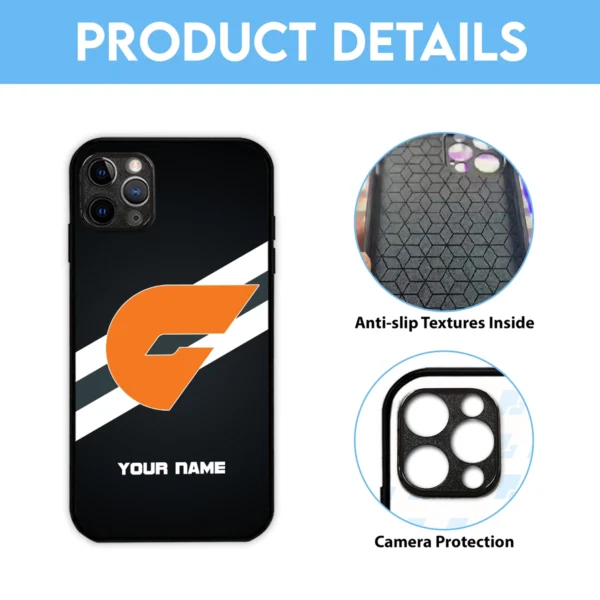 AFL GWS Giants Phone Case – Dustproof, Scratch & Shock Resistant – HOAFL020725PC01GWS - Image 6
