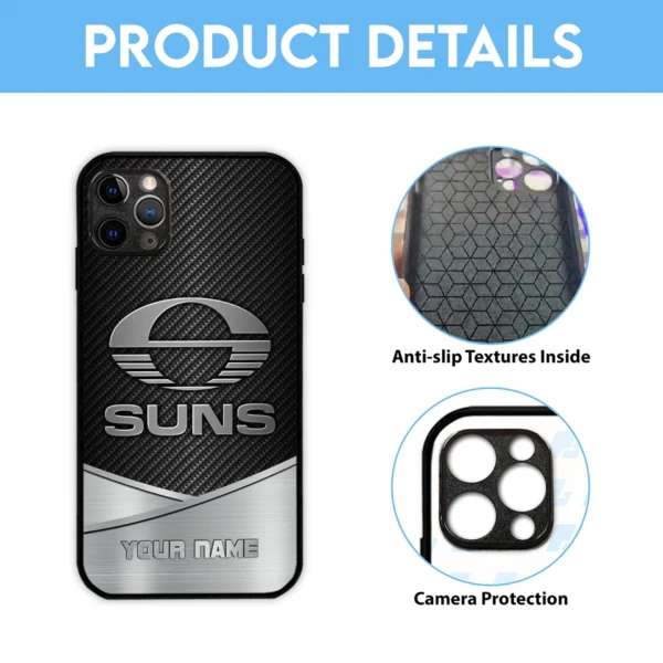 AFL Gold Coast SUNS Phone Case – Dustproof, Scratch & Shock Resistant – HOAFL040725PC01GCFC - Image 6