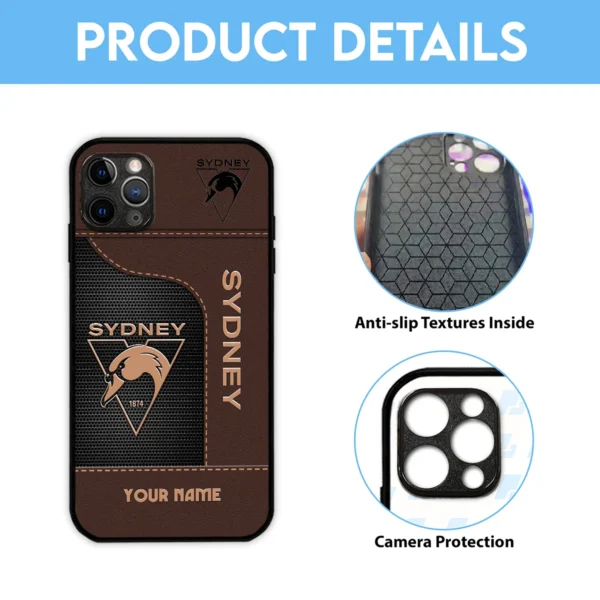 AFL Sydney Swanss Phone Case – Dustproof, Scratch & Shock Resistant – HOAFL220725PC01SYD - Image 5