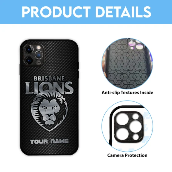 AFL Brisbane Lions Phone Case – Dustproof, Scratch & Shock Resistant – HOAFL300625PC01BL - Image 6