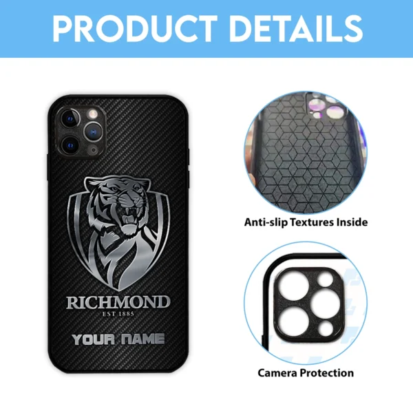 AFL Richmond Tigers Phone Case – Dustproof, Scratch & Shock Resistant – HOAFL300625PC01RICH - Image 6