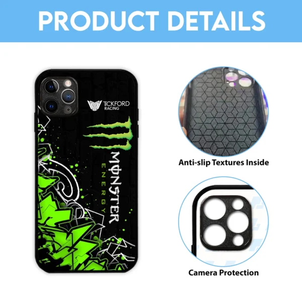 Monster Castrol Racing Phone Case – Dustproof, Scratch & Shock Resistant – HOSPC270625PC01TF - Image 5