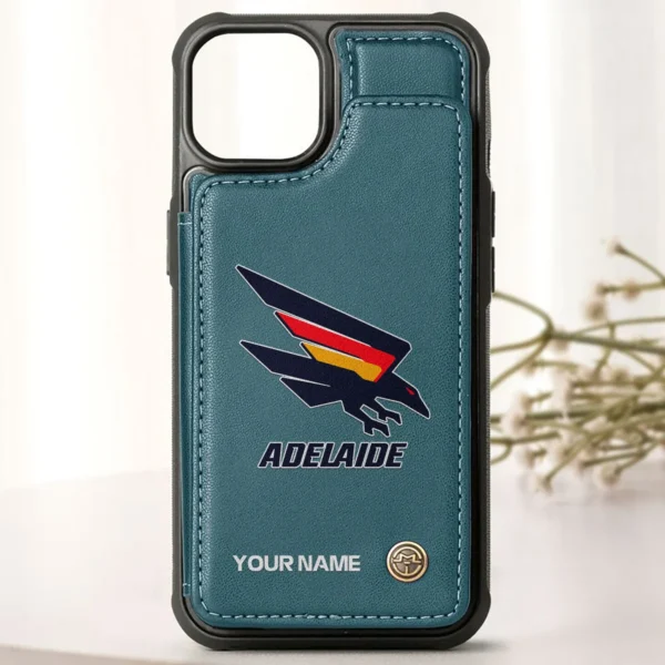 AFL Adelaide Crows Personalized Name - Leather Flip Wallet Phone Case HOAFL010725LPC01ADEL - Green - Image 2