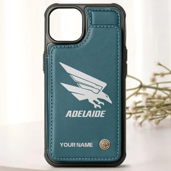 AFL Adelaide Crows Personalized Name - Leather Flip Wallet Phone Case HOAFL010725LPC02ADEL - Green - Image 2