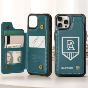 AFL Port Adelaide Power Personalized Name - Leather Flip Wallet Phone Case HOAFL010725LPC02PORT - Green