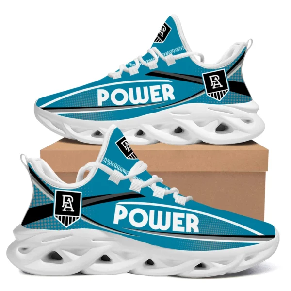 AFL Port Adelaide Power Max Soul Shoes Gift For Fans – HOAFL210725MS01PORT - White - Image 2