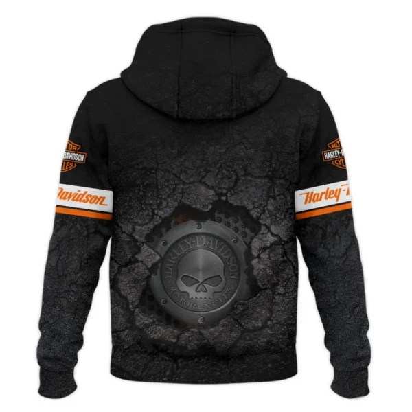 Harley-Davidson Motorcycle Exclusive Logo Zipper Hoodie QTHD010725A1-ZHD - Image 3