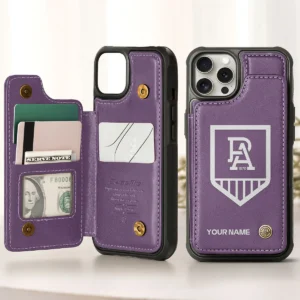 AFL Port Adelaide Power Personalized Name - Leather Flip Wallet Phone Case HOAFL010725LPC02PORT - Purple